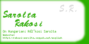 sarolta rakosi business card